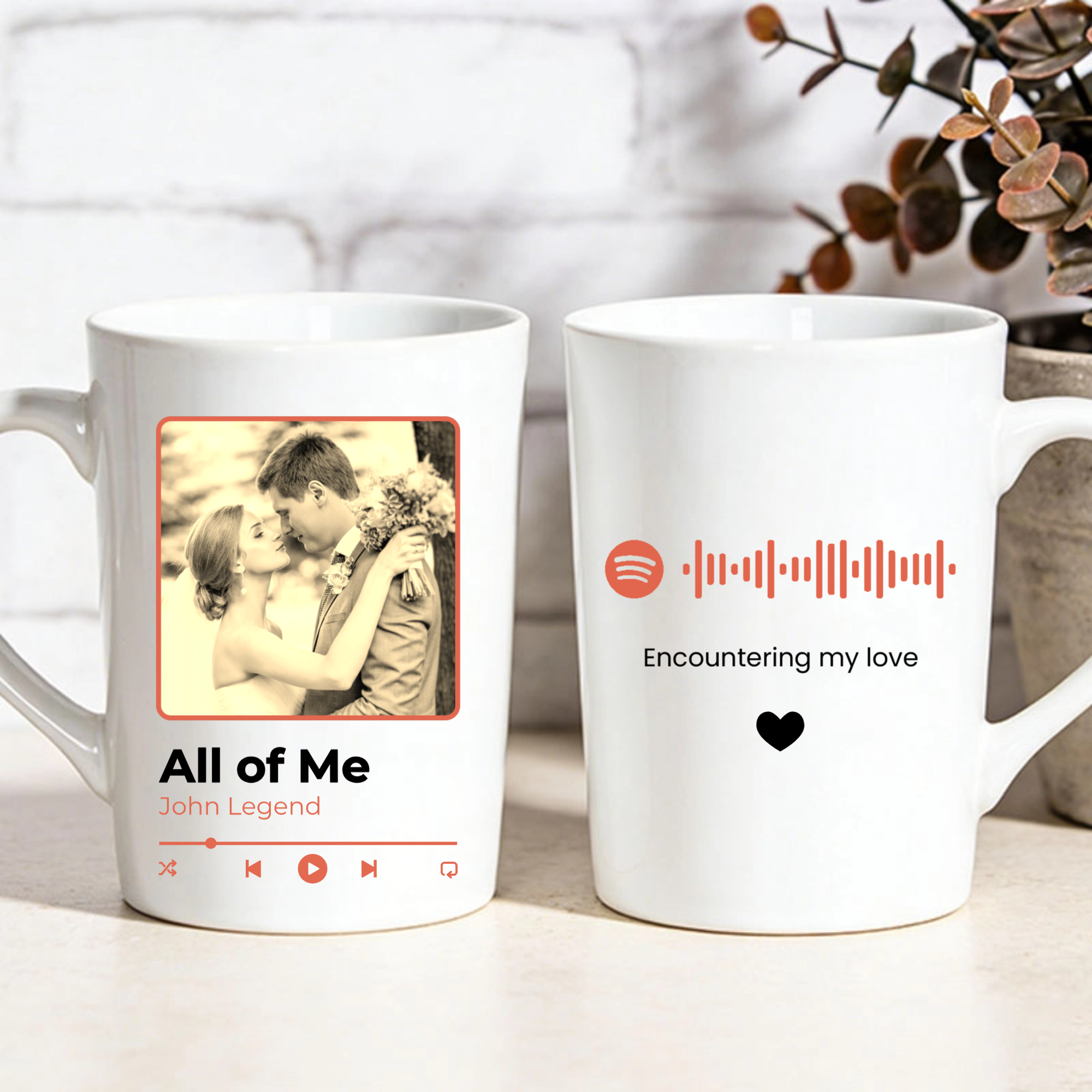 Personalized Music Themed Mug, Perfect for Anniversary, Wedding, Valentine's Day