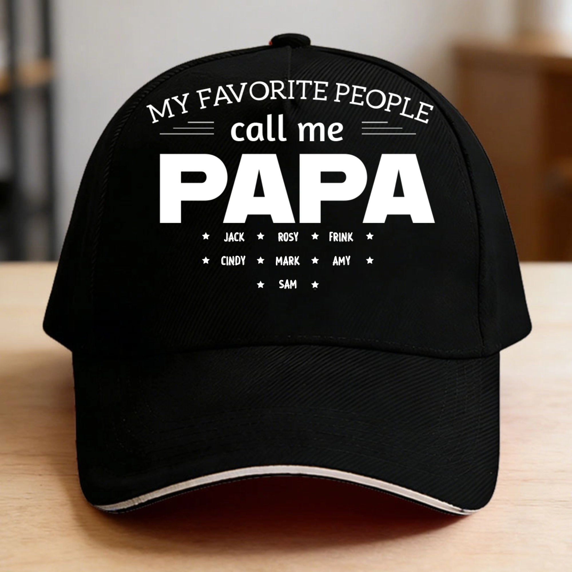 Personalized Baseball Cap with Papa Quote, Custom Kids' Names, Vintage Dad Hat, Unique Gift for Fathers & Grandpas