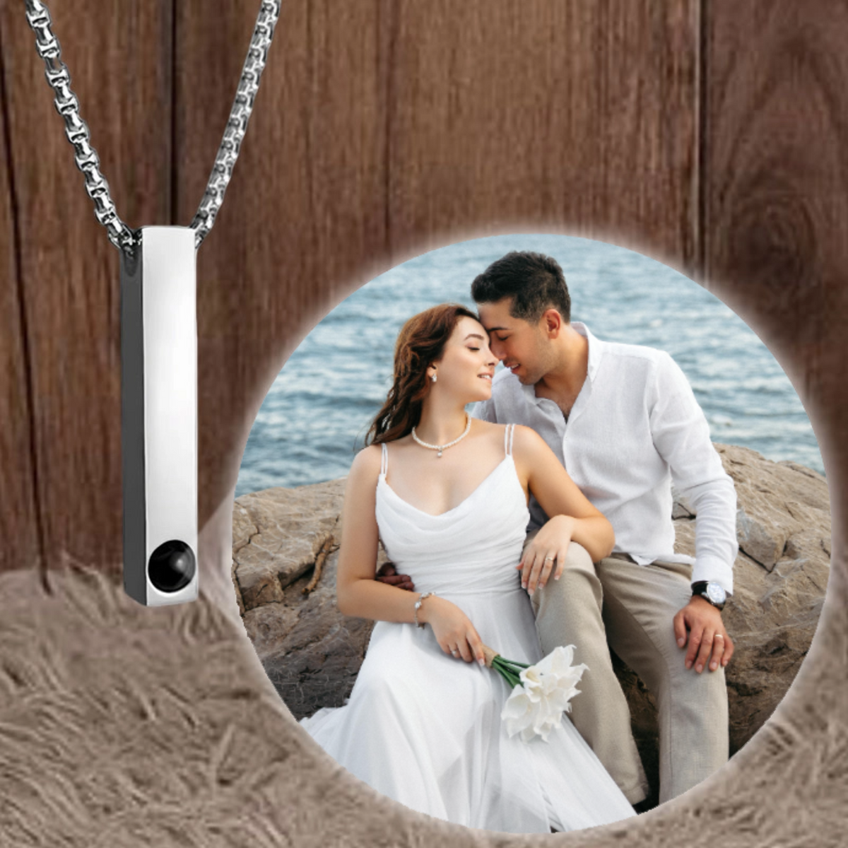 Projection Necklace, Gift for Friends, Couples, Anyone, Perfect for Birthday, Wedding, Anniversary, Any Occasion