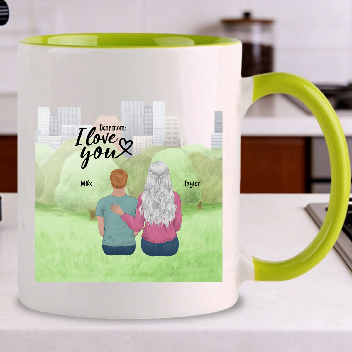 Always With Me Personalized Mug, Gift for Mom, Grandma, Perfect for Birthday, Mother's Day