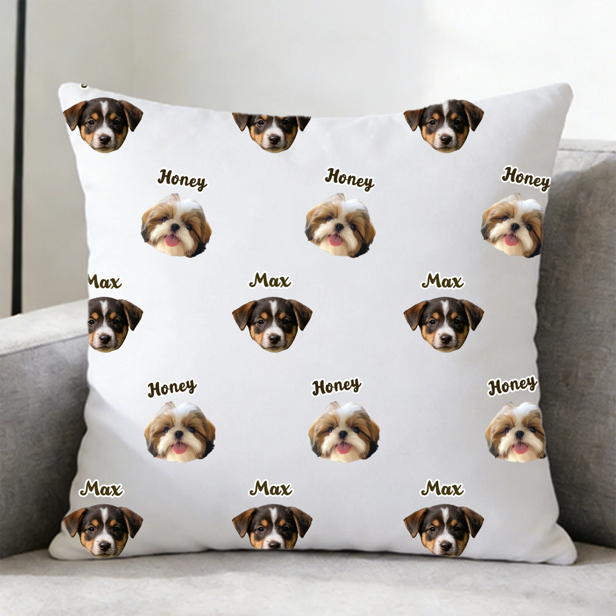 Pet Photo Custom Pillow, Gift for Pet Lovers, Cat/Dog Owners, Perfect for Birthday, Christmas, Home Decor