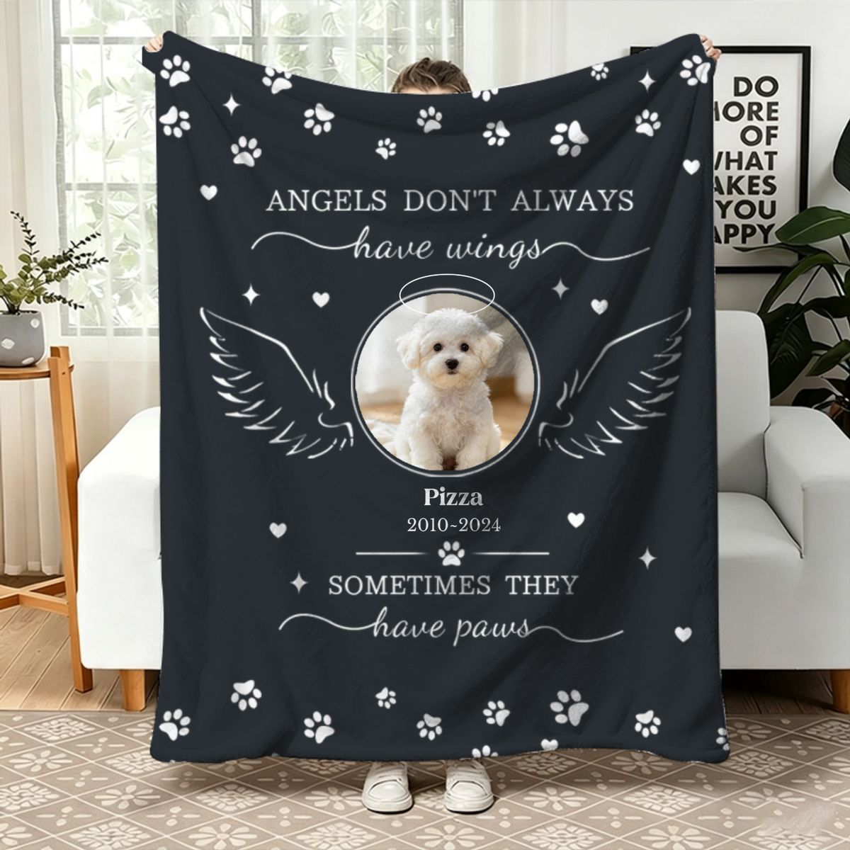 "If Love Could Save You" – Personalized Pet Memorial Blanket, Comforting Gift for Pet Loss