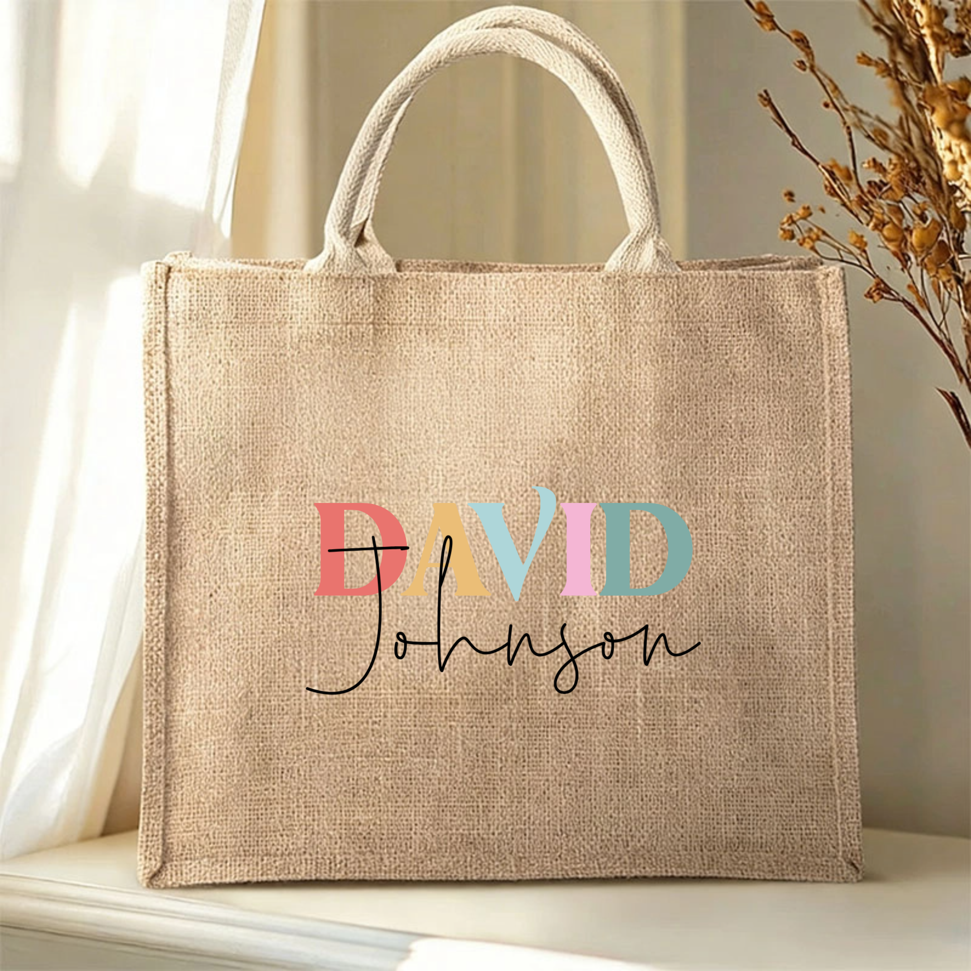 Personalized Name Tote Bag, Gift for Family, Friends, Perfect for Daily Use, Casual Outings