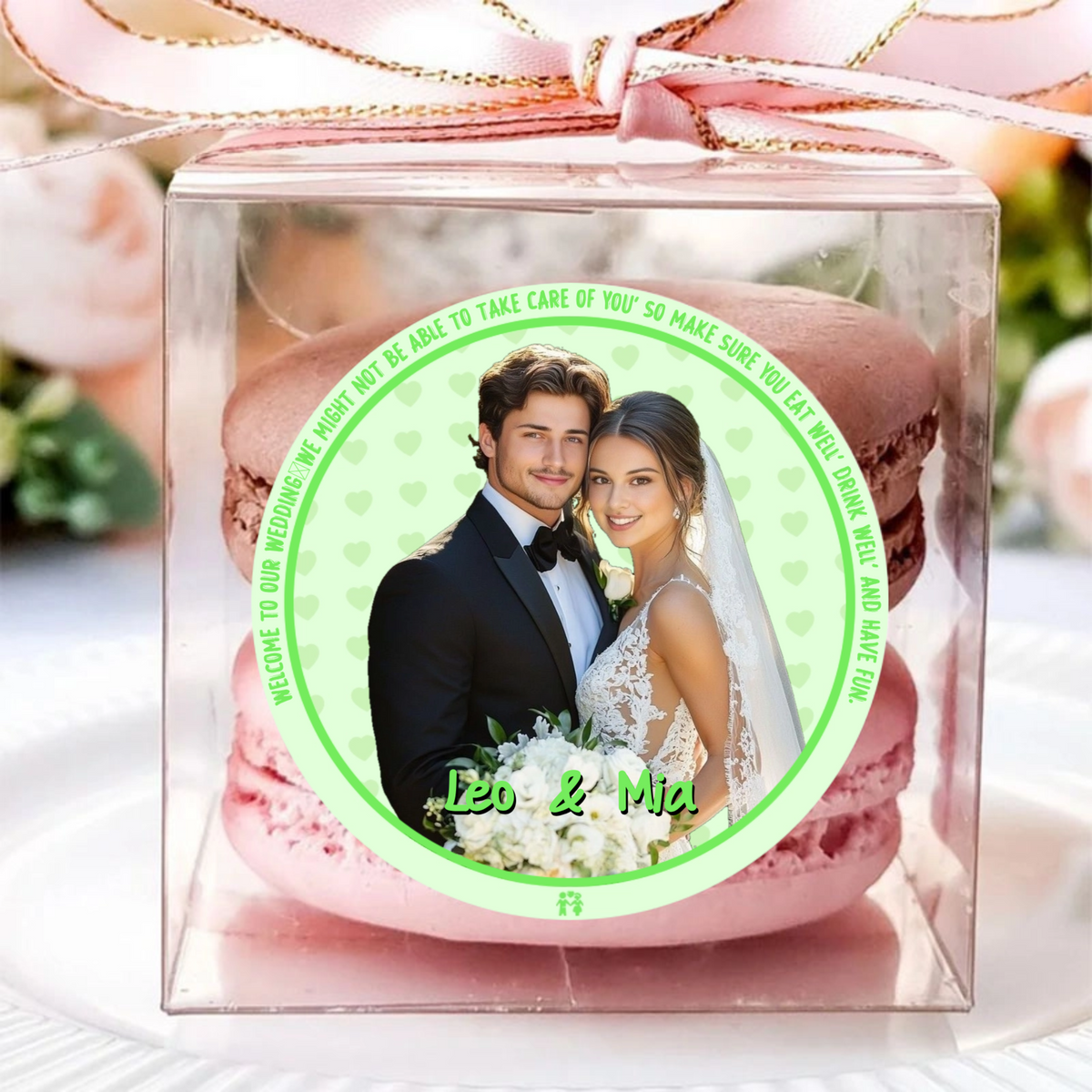 Customized couple wedding stickers, personalized waterproof stickers, engagement party souvenirs, gifts for newlyweds.