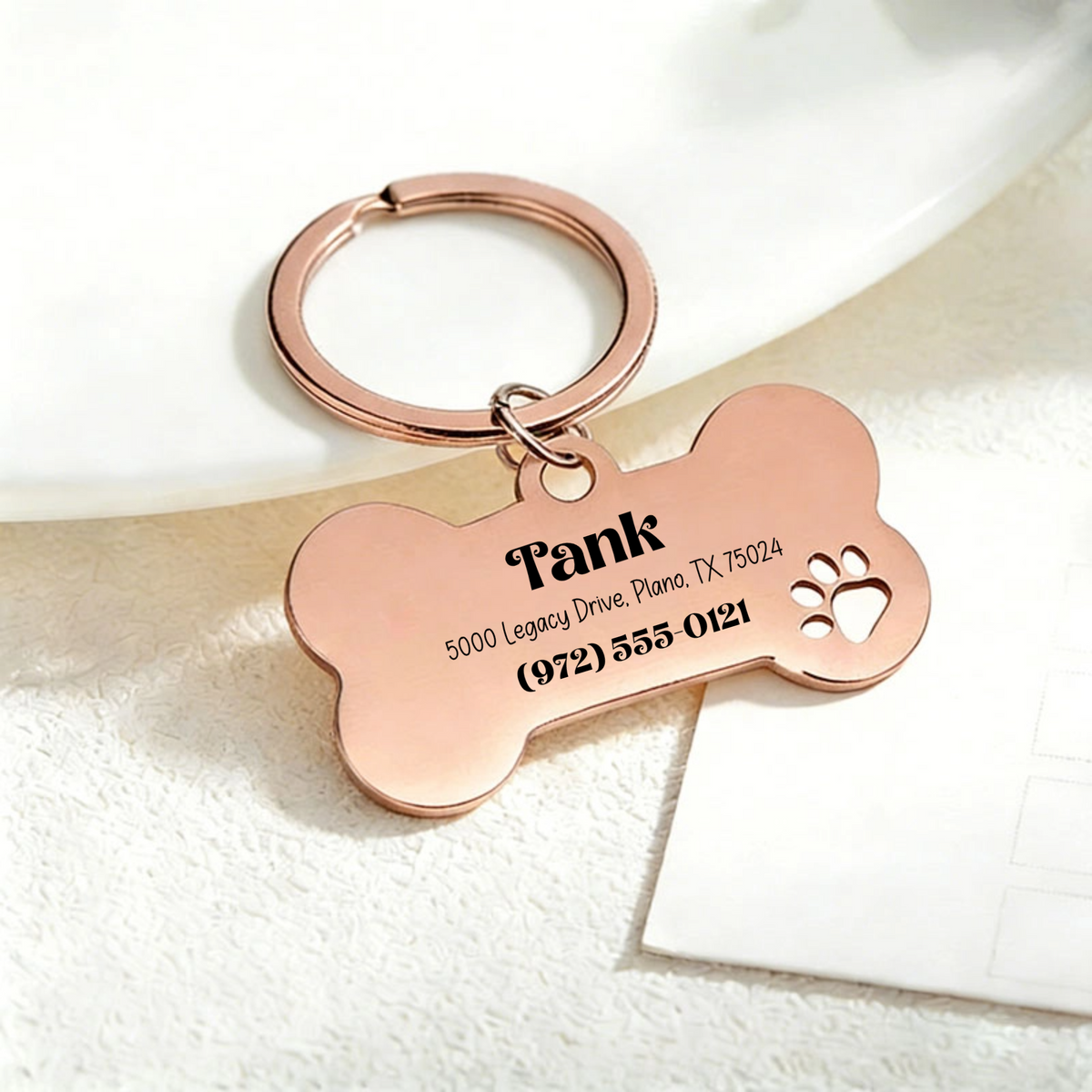 Personalized Pet Tag Keychain, Gift for Dog Owners, Pet Lovers, Perfect for Birthday, Christmas