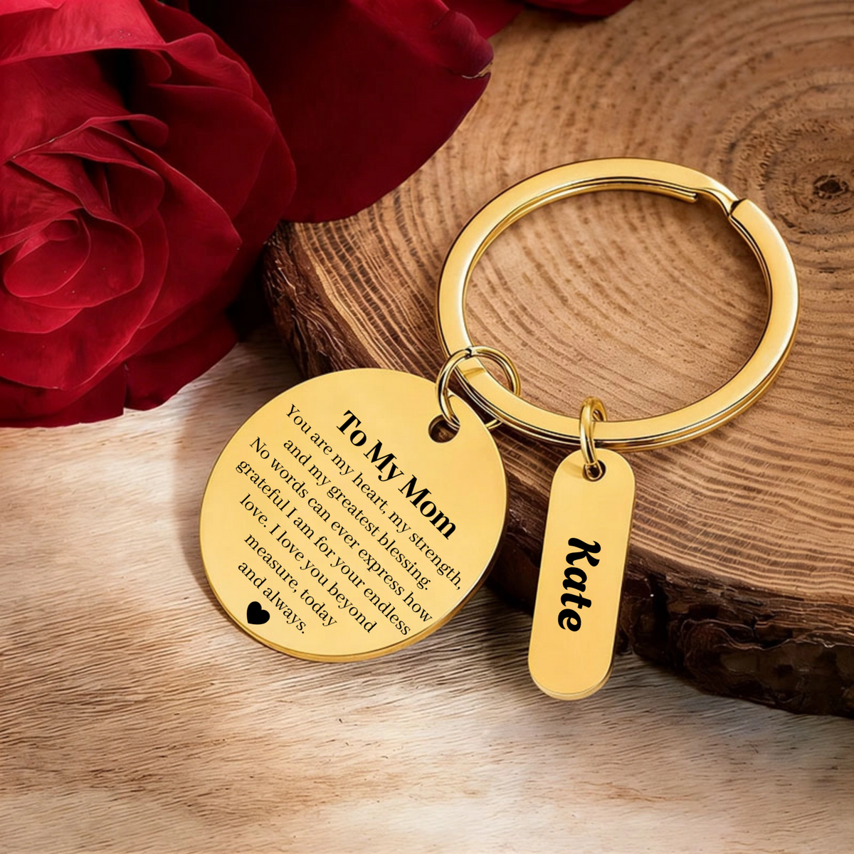 Personalized Heartfelt Message Keychain, Thank You Mom Gift, Mother's Day Commemorative Key Ring, Gift for Mom, Perfect for Mother's Day, Birthday