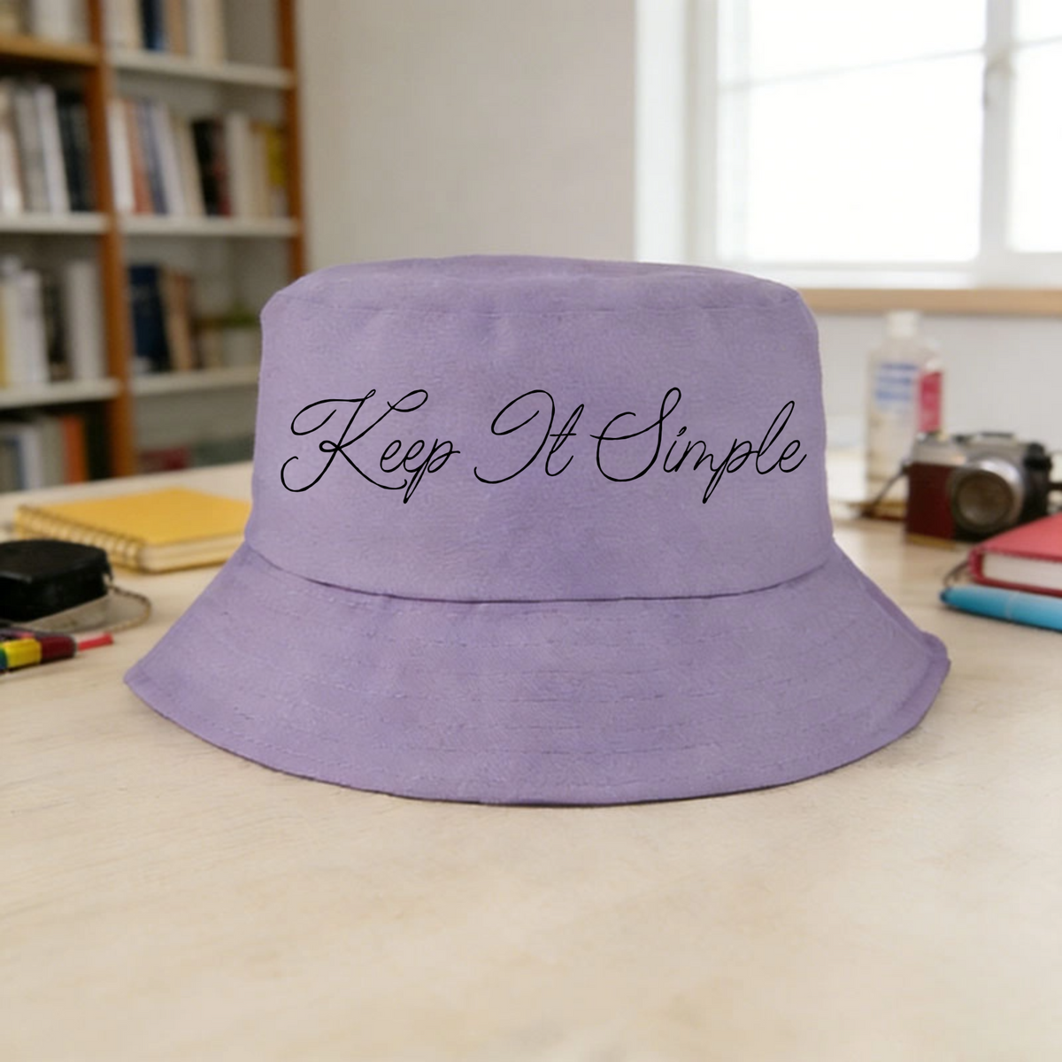 Personalized Word Bucket Hat, Gift for Women, Men, Teens, Perfect for Beach, Travel, Summer