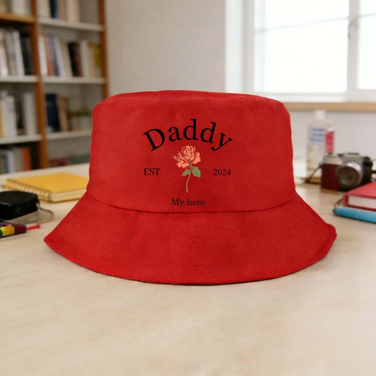 Personalized Birth Flower Bucket Hat, Gift for Mom, Grandma, Daughter, Perfect for Family, Beach, Travel