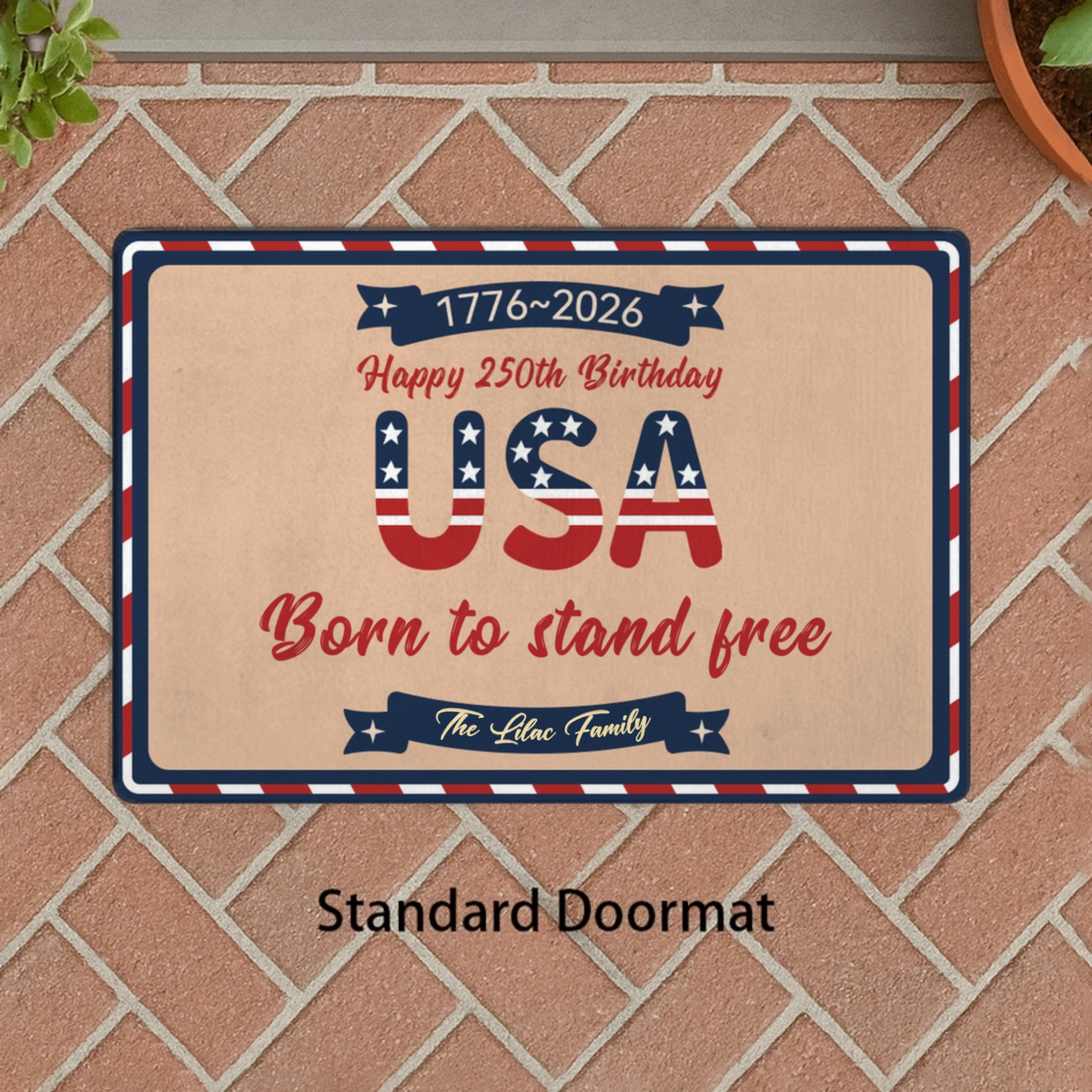 Custom-Designed Home Decor Mats—Patriotic Theme For The 250th Anniversary Of The Founding Of The United States, 1776-2026, July 4th Independence Day, Perfect For Housewarming Gifts And Holiday Presents.
