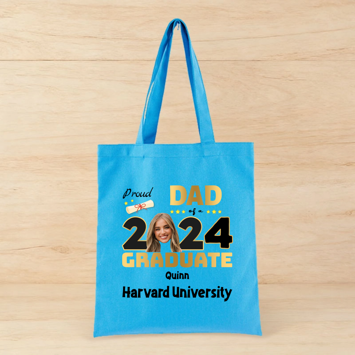 Custom Tote Bags, Personalized Graduation Gifts for Parents, Siblings, and Friends; Suitable for Graduates of 2026 and Any Previous Year.
