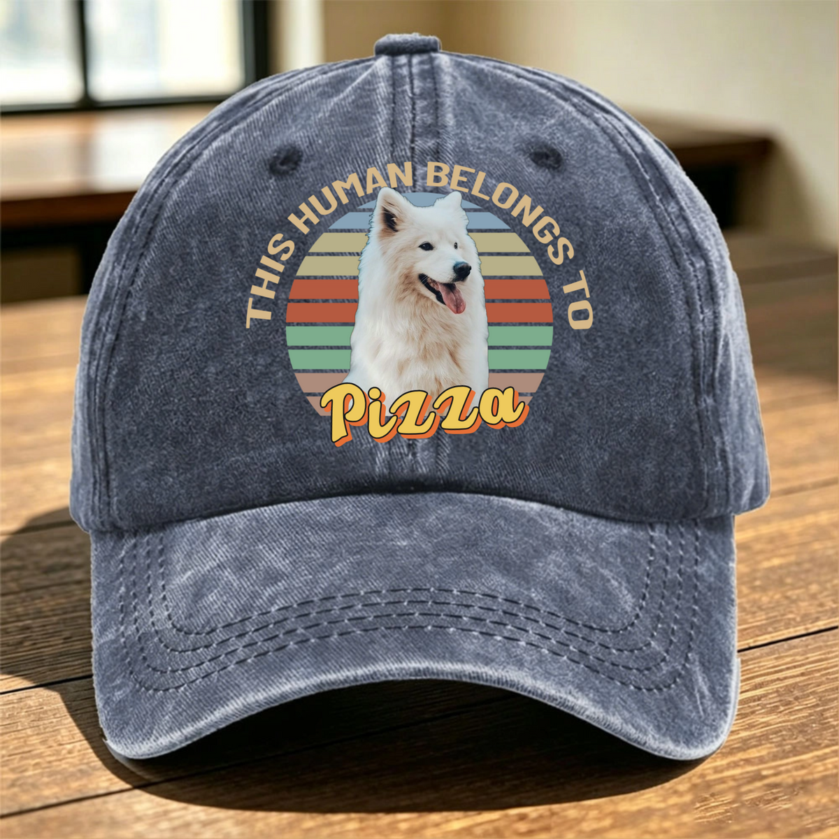 Personalized Retro Washed Cotton Baseball Cap, "This Person Belongs To Me"—Unisex Baseball Cap With Dog and Cat Designs, The Perfect Gift For Pet Owners and Pet Lovers.