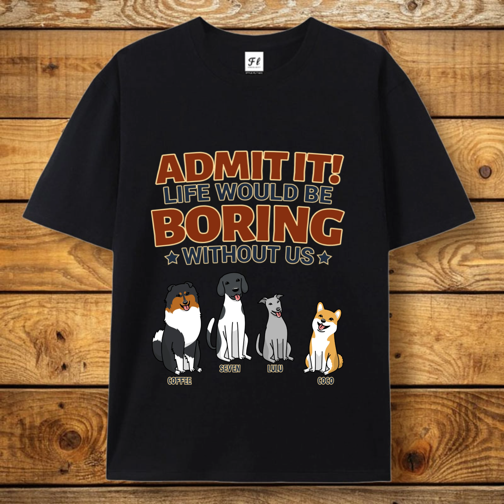 Personalized Combed Cotton Crew Neck T-shirt With A Retro Pet-Themed Humorous Style, Suitable For Dog Lovers and Pet Owners, A Great Gift For Dog Owners, and Perfect For Everyday Casual Wear.