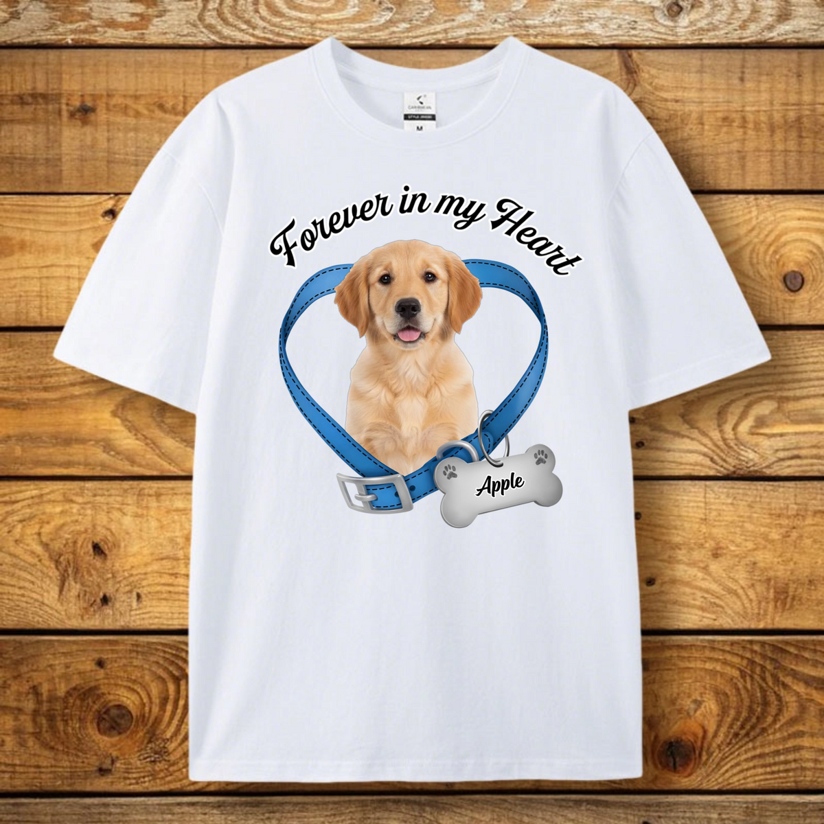 Custom Dog Photo Forever in My Heart Comfort Shirt
