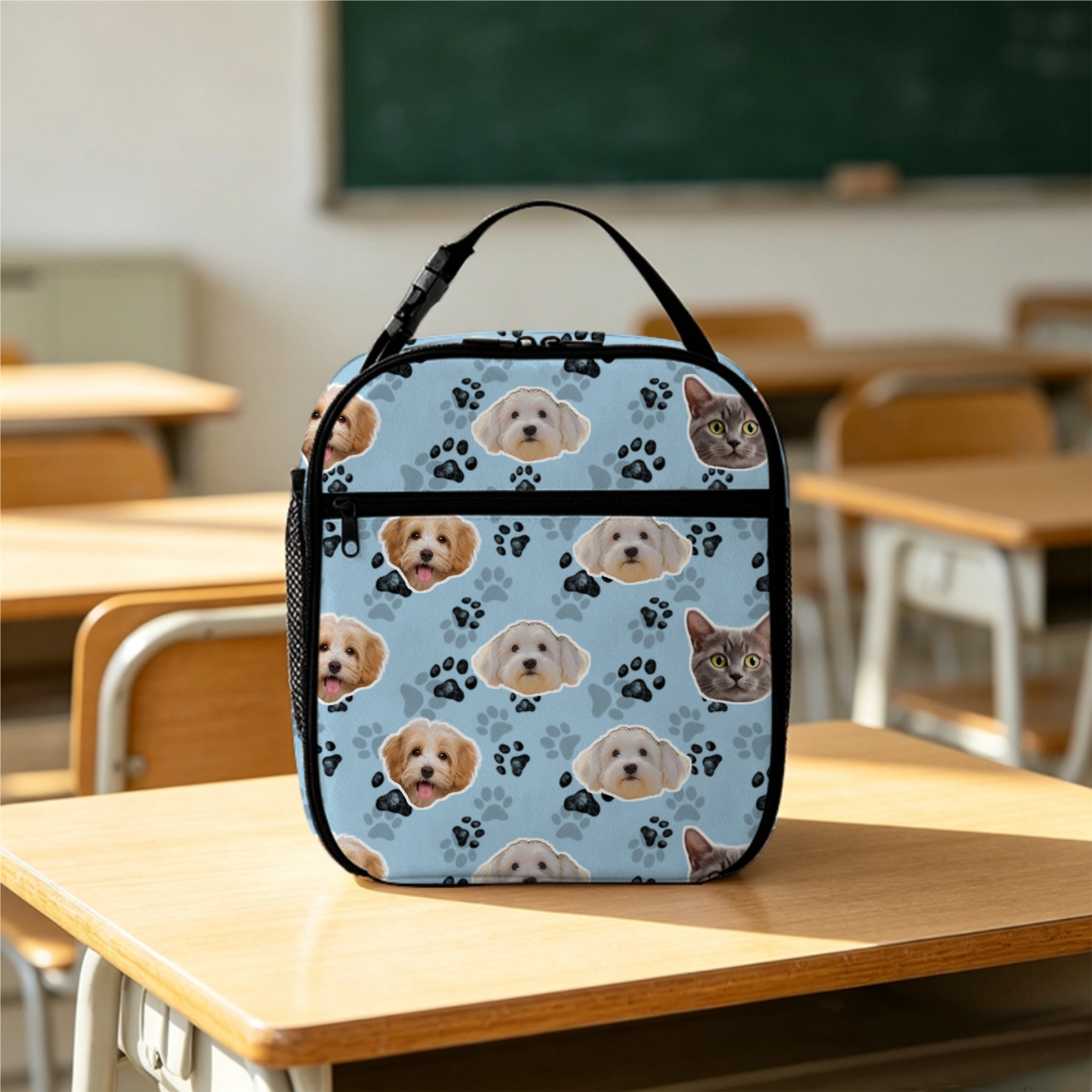 Personalized Pet Photo Kids Lunch Bag, Boys & Girls Back-To-School Gift