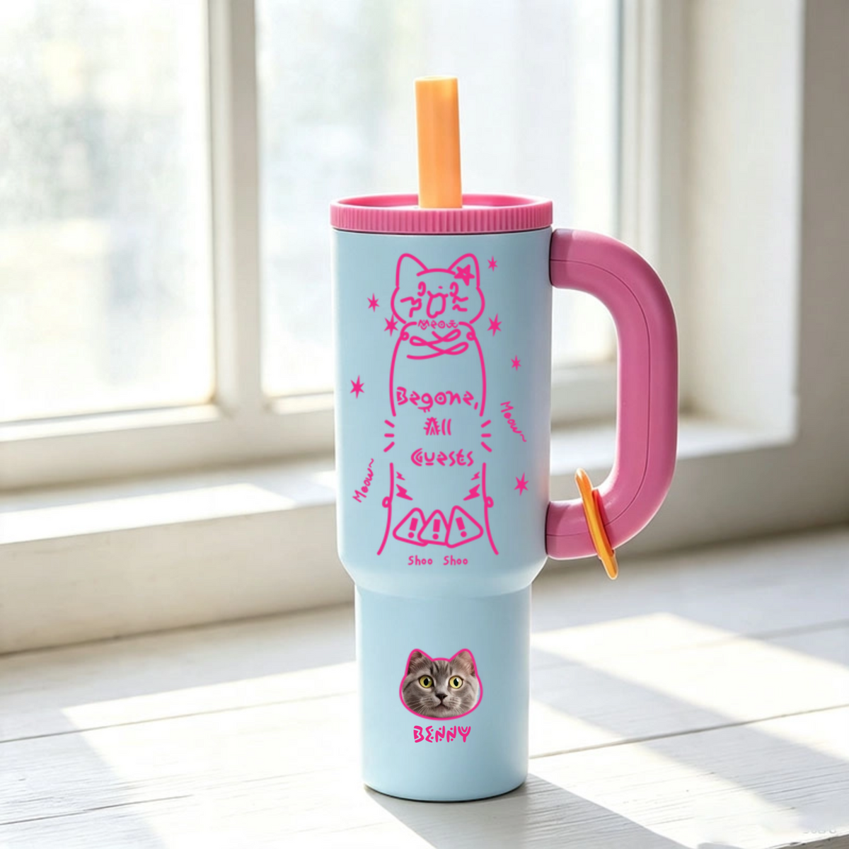 Personalized Cat‑Art Design, Custom Tumbler Product, The Perfect Gift For Cat Enthusiasts