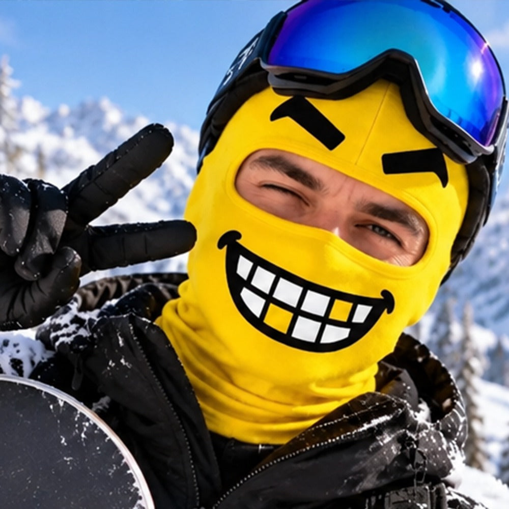 Funny Ski Mask, Novelty Winter Face Mask, Snowboard Balaclava, Ski Trip Photo Prop, Cozy Fleece Face Cover, Fun Winter Gift