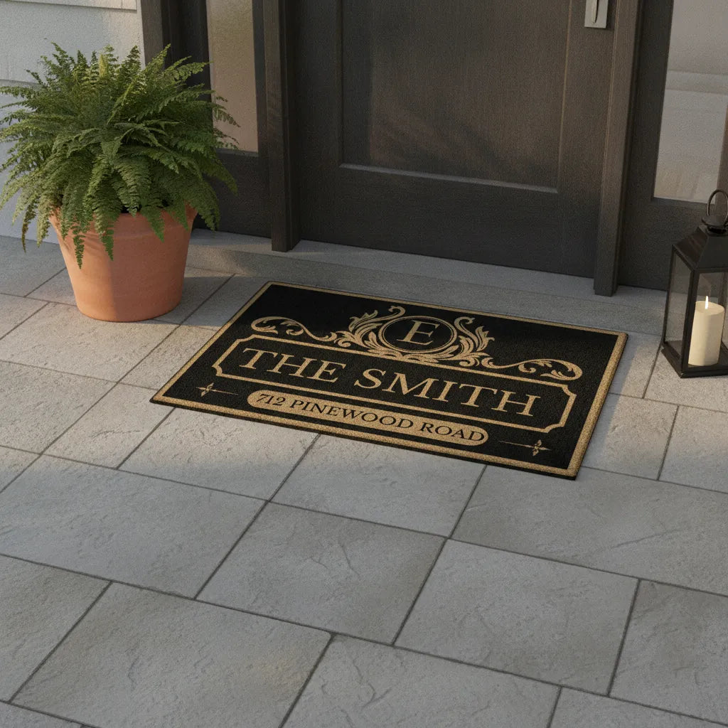 Personalized Retro Doormats, Customizable With Your Family Name, The Perfect Housewarming Gift