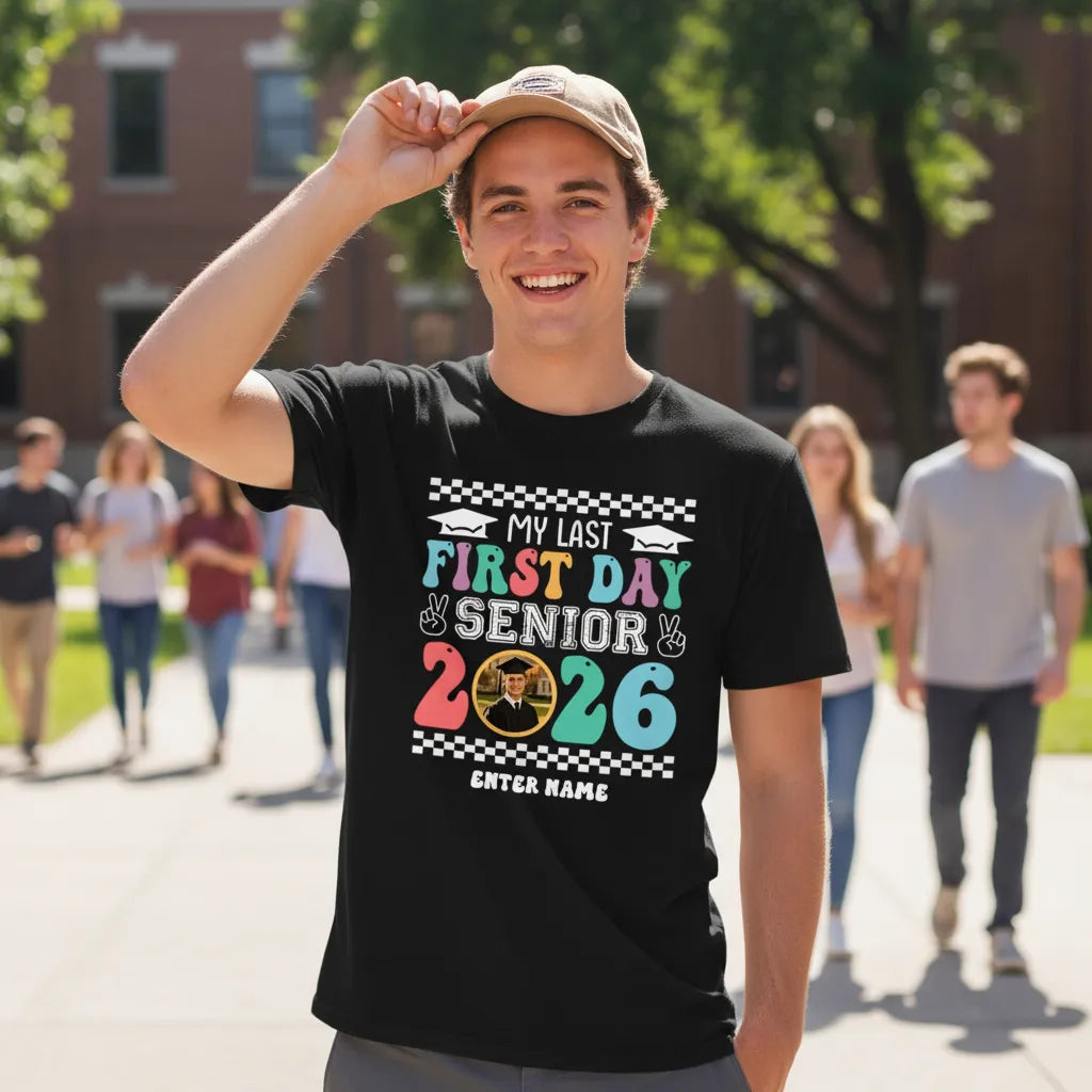 Personalized Class Of 2026 Graduation Photo T-Shirt, Custom Name & Picture Senior Tee, The Perfect Gift For Proud 2026 Graduates