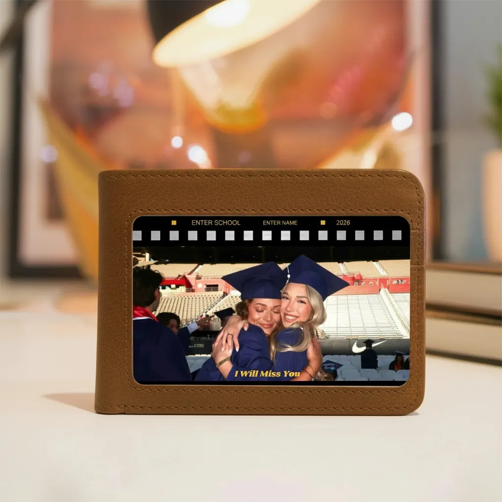 Personalized Graduation Filmstrip Design, Custom Wallet Insert Card, The Perfect Gift For Graduating Best Friends