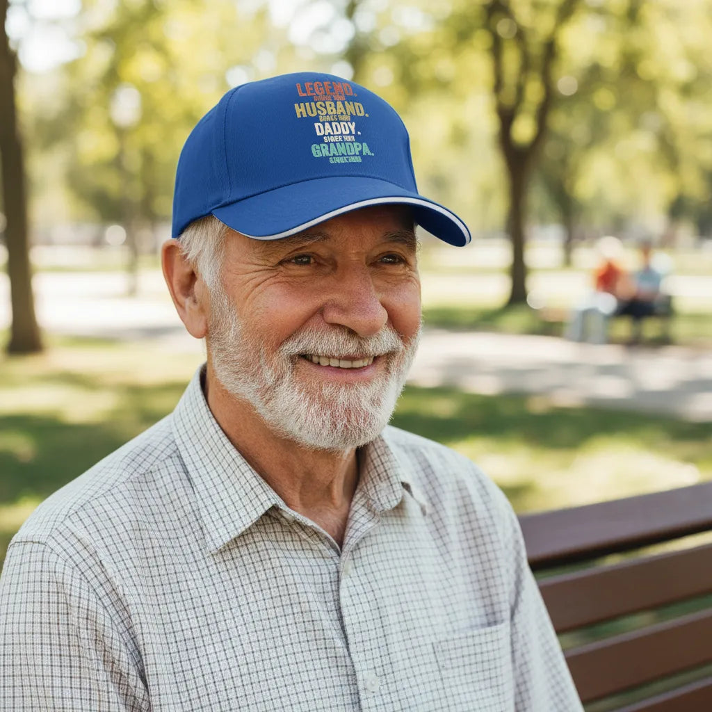 Personalized Legend Husband Daddy Grandpa Printed Hat Design, Custom Keepsake Cap Product, Excellent Gift For Dad And Grandpa