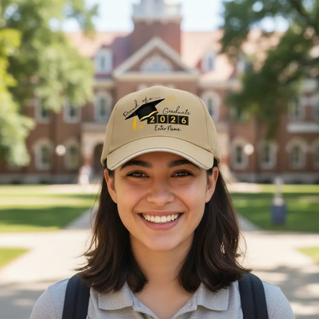 Personalized "Proud Of A Graduate 2026" Baseball Cap, Custom Name Graduation Family Hat, The Perfect Gift For Proud Loved Ones