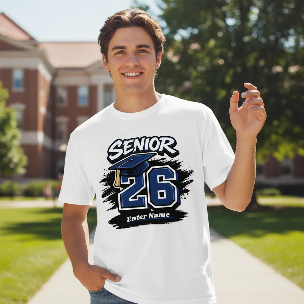 Personalized Senior 2026 Graduation Design, Custom Name Graduation T-Shirt, The Perfect Gift For Class Of 2026 Seniors