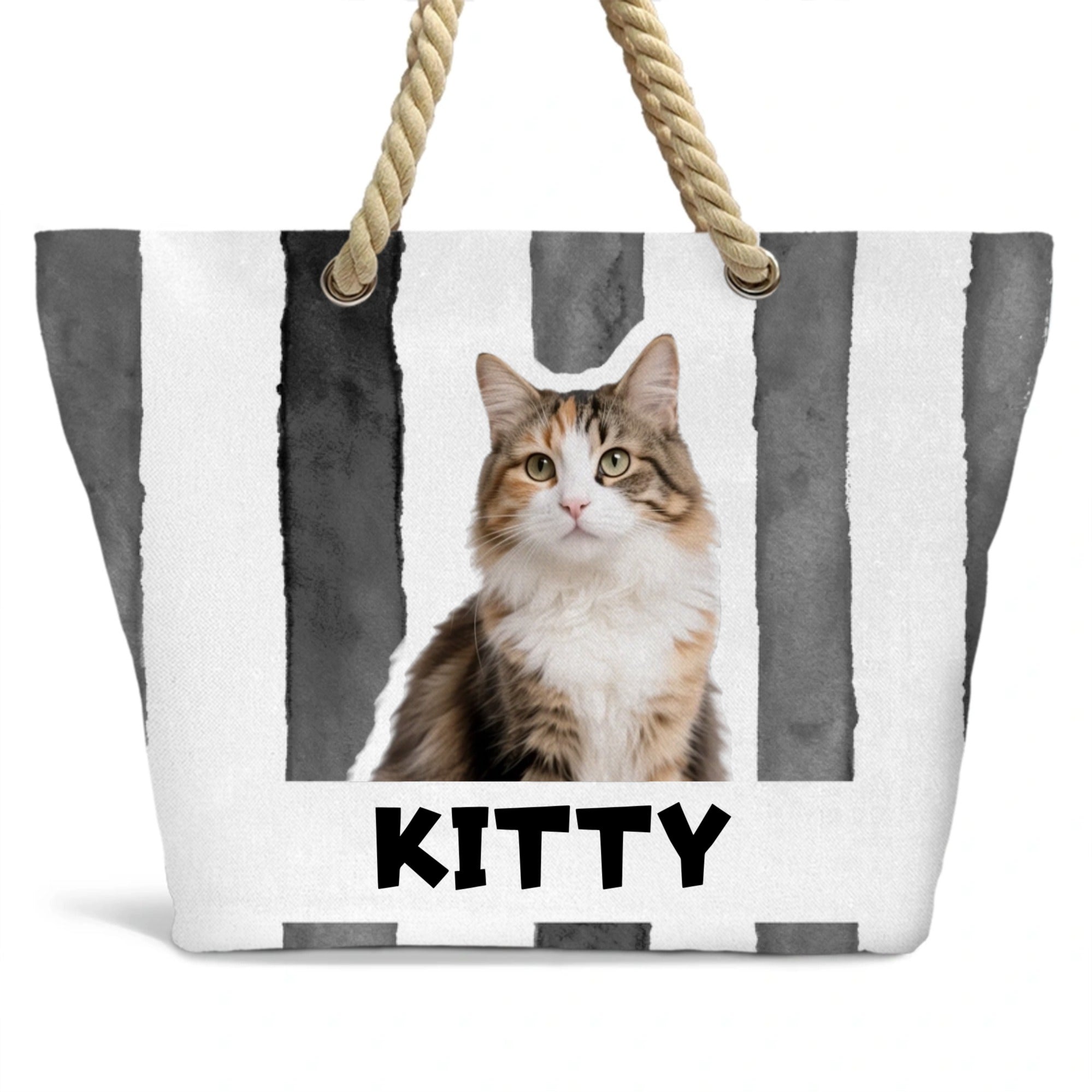 Custom Pet Photo Print - Personalized Beach Bag