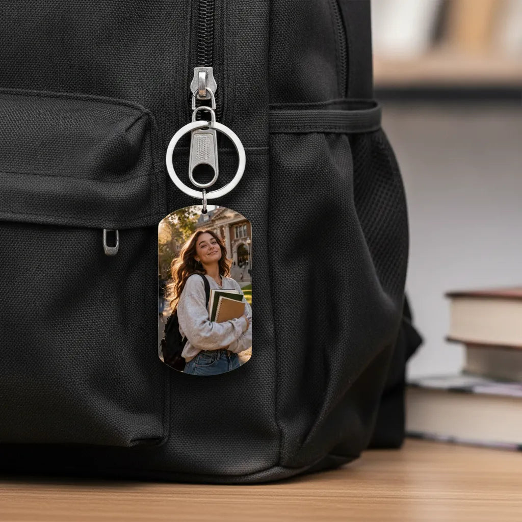 Personalized Metal Keychain Design, Custom Photos & Heartwarming Inspirational Messages, The Perfect Gift For Kids