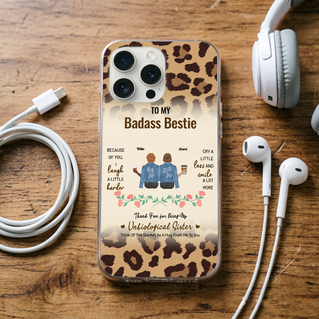 Personalized Custom Phone Case for Best Friend, Unbiological Sister Gift, BFF Matching Accessory