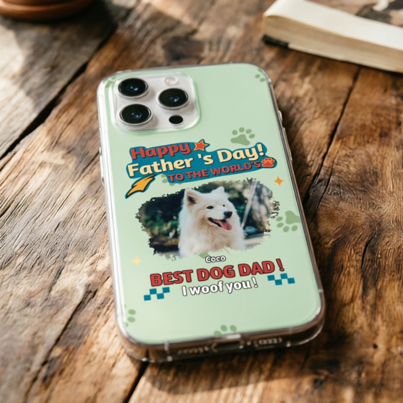 Personalized Dog Photo Phone Case, A Perfect Father's Day Gift For The Best Dog Dad
