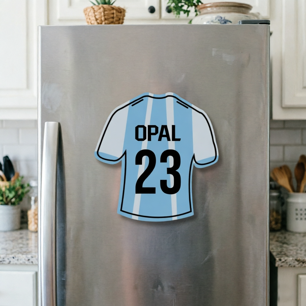World Cup Jersey Magnet, Personalized Custom (Name, Number, Color) Football Theme Gift for Soccer Fans, Sports Lovers & Party Favors