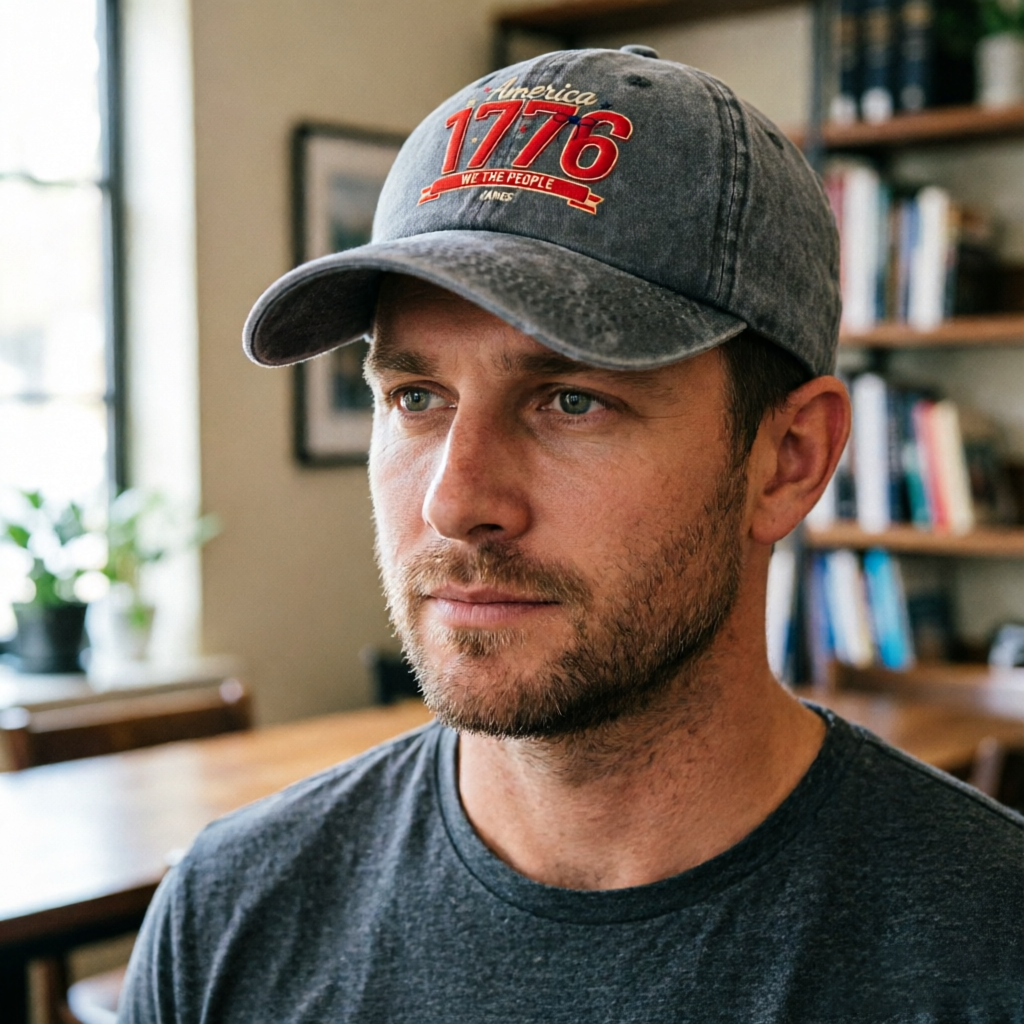 1776 America: 250 Years of Freedom - Personalized Retro Cotton Washed Baseball Cap, Custom With Patriotic Themes and Names, Suitable For Both Men and Women, an ideal Gift For Dad, Mom, Partner, or Anyone Who is Proud of America, or For Any Other Occasion.