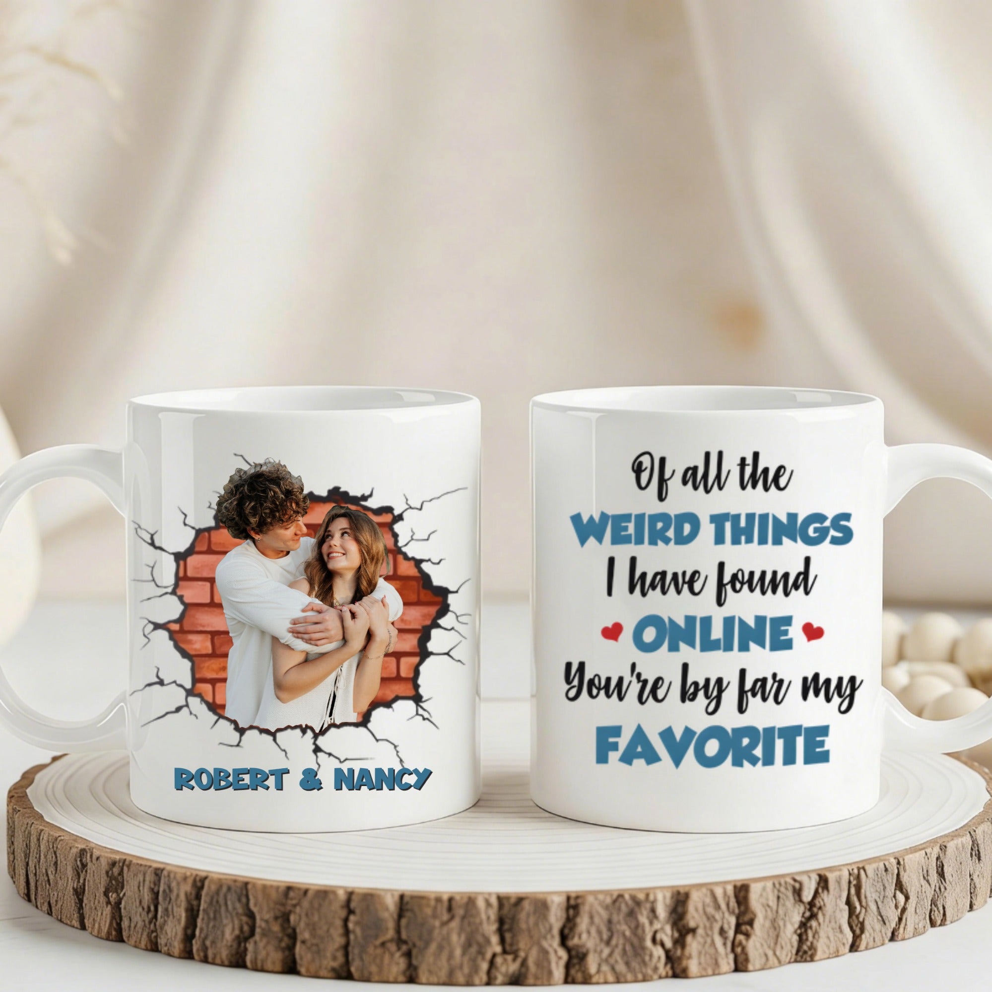 Personalized Couple Photo Design, Custom Ceramic Mug Product, The Perfect Gift For Lovers & Partners