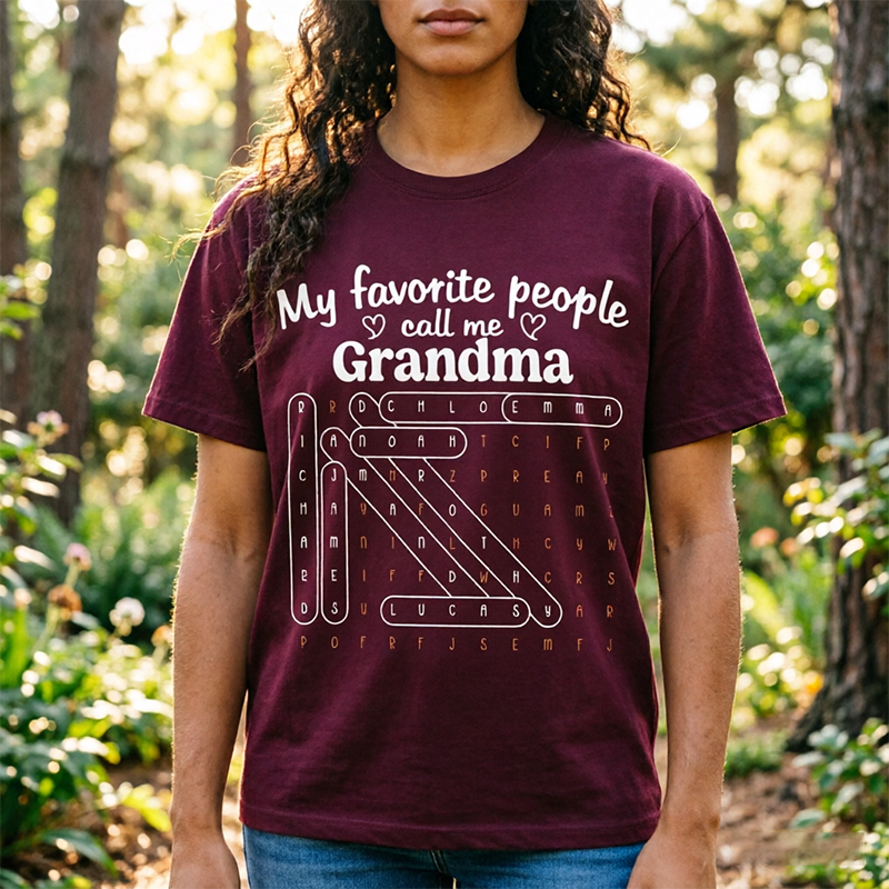 A Cotton T-shirt With A Personalized Name Puzzle, The Best Gift For Your Family. Highly Suitable For Use At Parties, Birthdays And Family Events