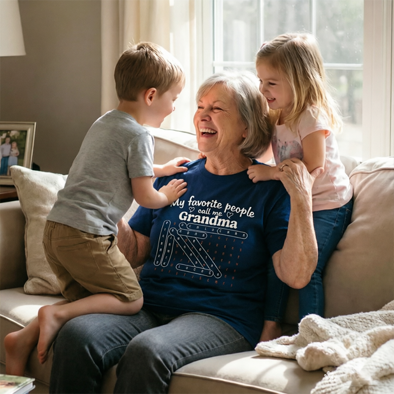 A Cotton T-shirt With A Personalized Name Puzzle, The Best Gift For Your Family. Highly Suitable For Use At Parties, Birthdays And Family Events
