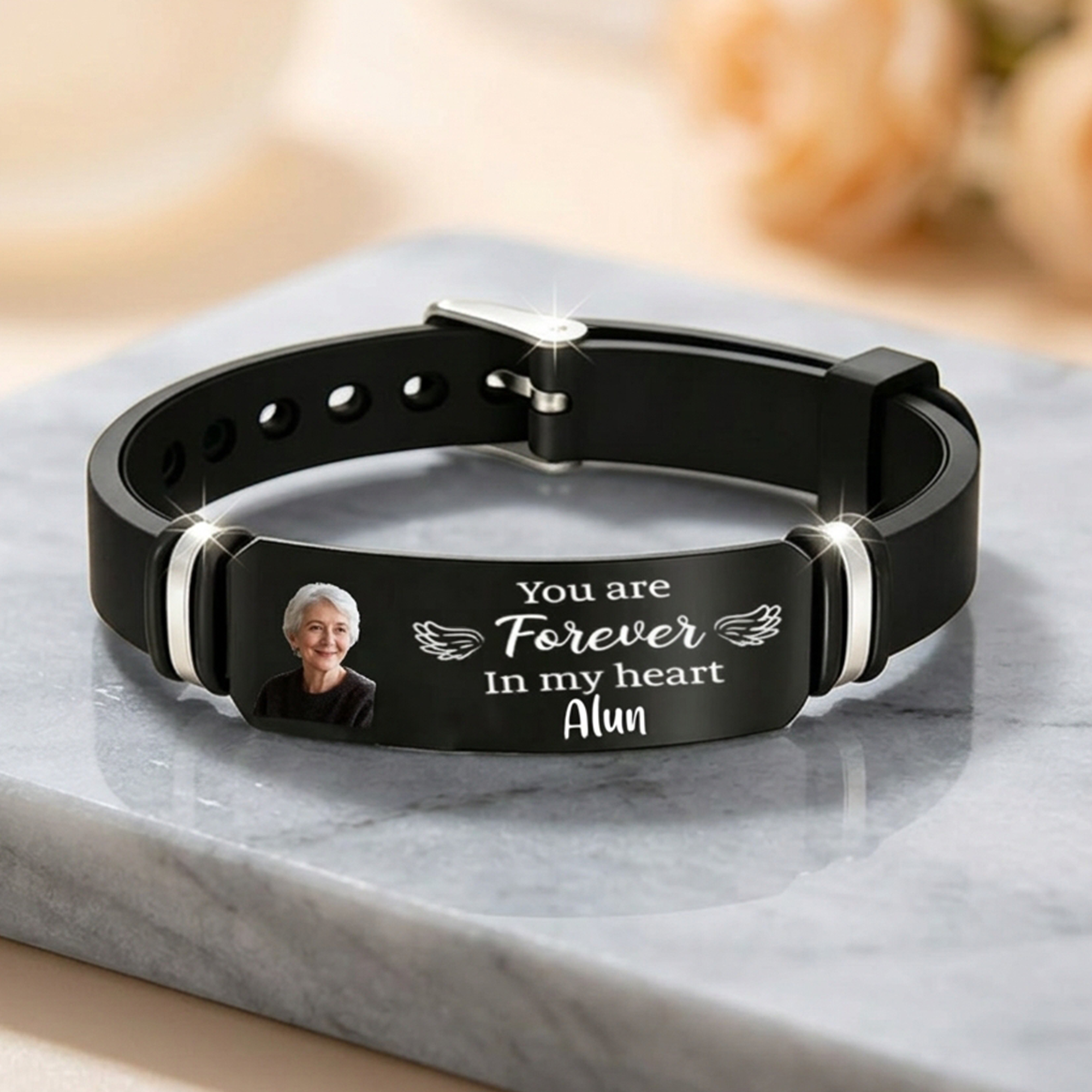 Personalized Photo Bracelet, "You'll Always Be In My Heart," The Perfect Gift To Remember Your Loved One