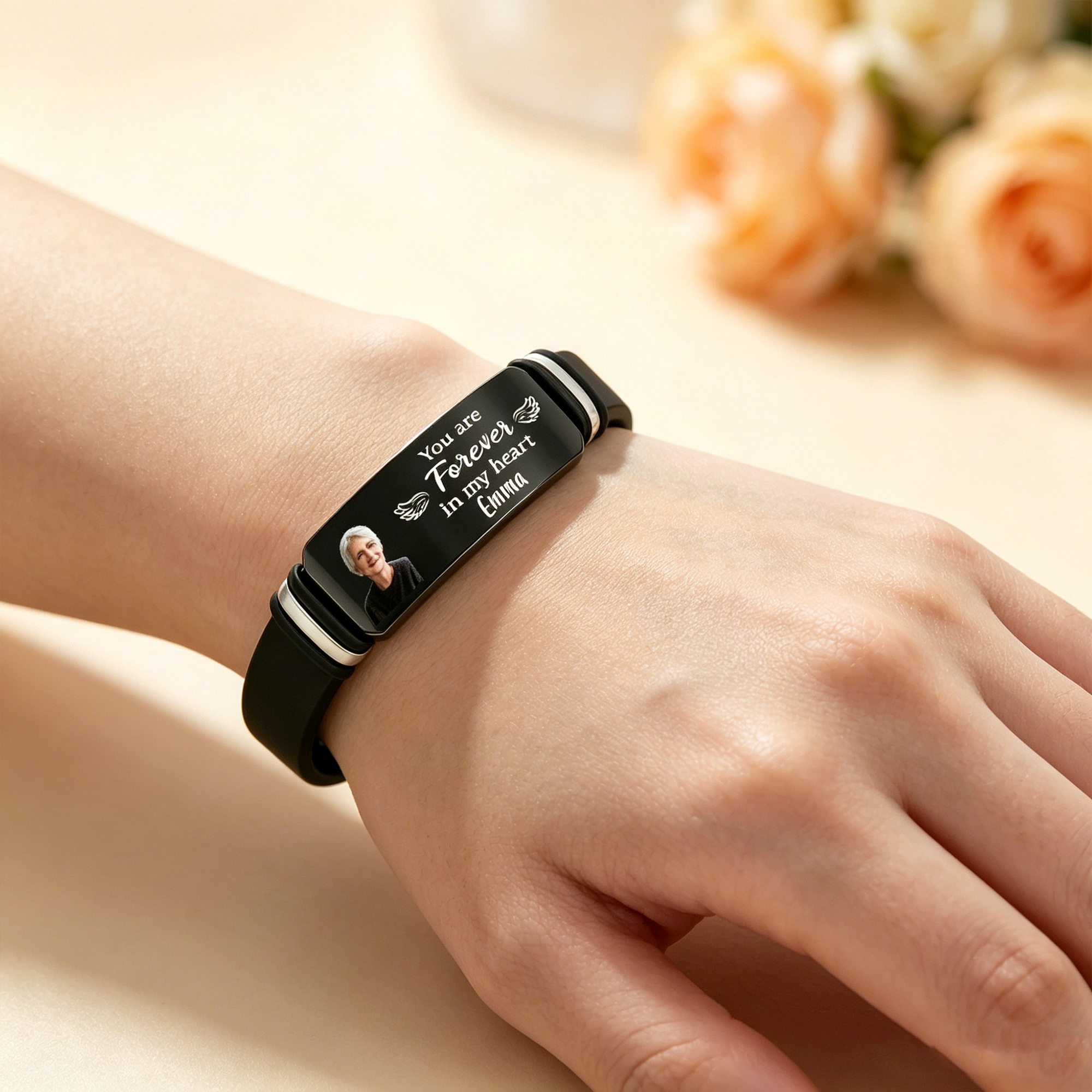 Personalized Photo Bracelet, "You'll Always Be In My Heart," The Perfect Gift To Remember Your Loved One