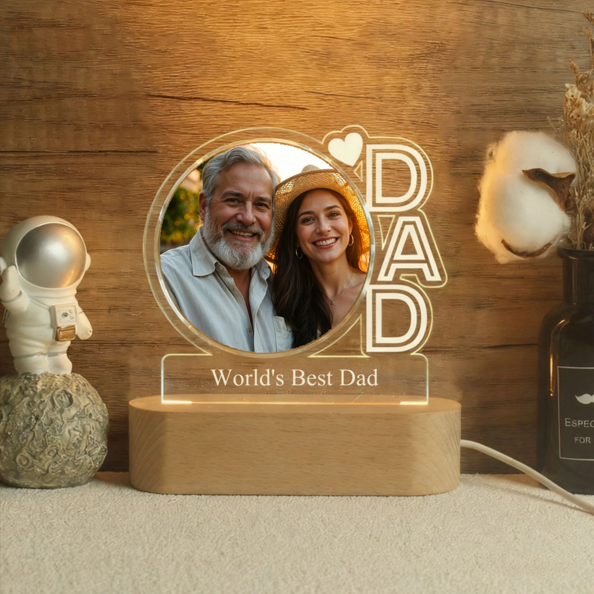 Dad Personalized Nightlight Customized Gift for Father