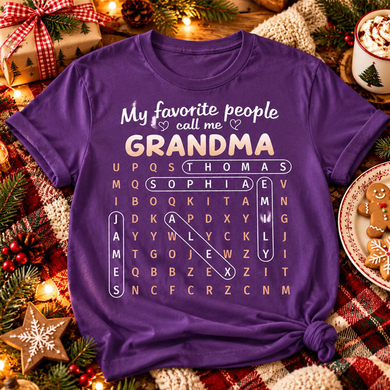 Personalized "Grandkids Make Life Grand" Shirt, Thoughtful Family Gift for Thanksgiving, Christmas and Mother's Day