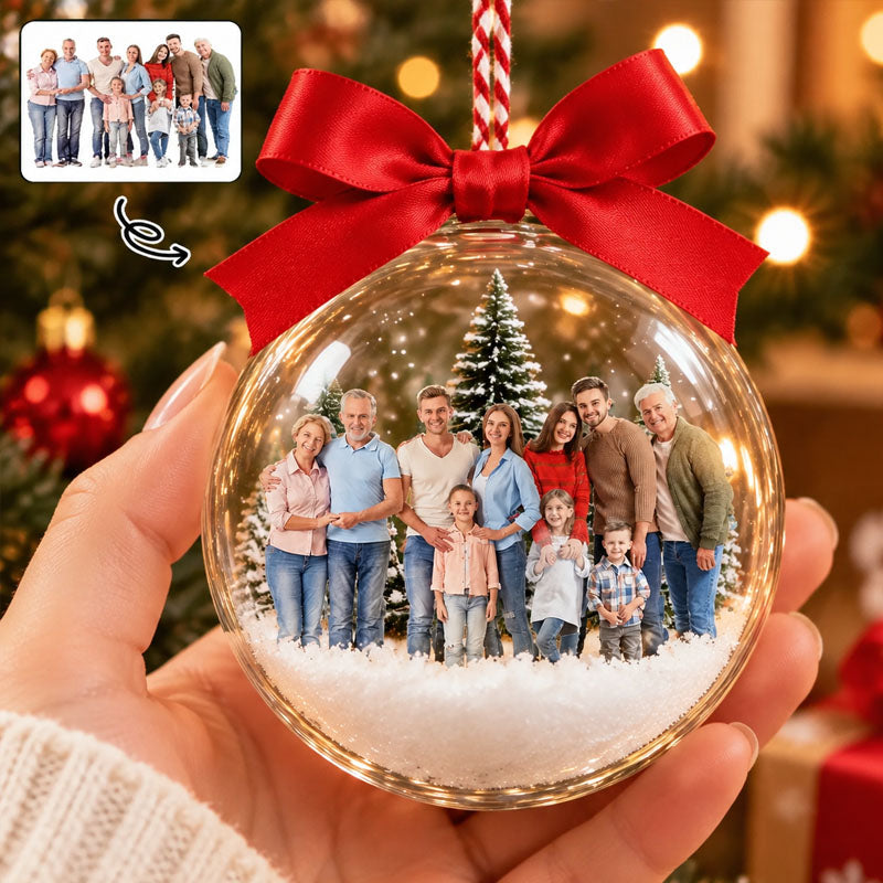 Personalized 3D Acrylic Sphere Ornaments, Custom Photo Keepsakes, Special Gift for Family, Friends and Couples