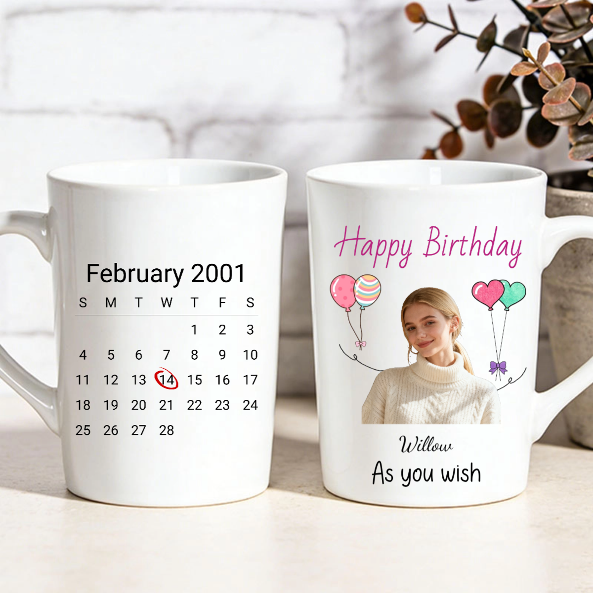 Personalized Birthday Photo Mug, Gift for Friends, Family, Lovers, Perfect for Birthday, Anniversary, Christmas Celebration