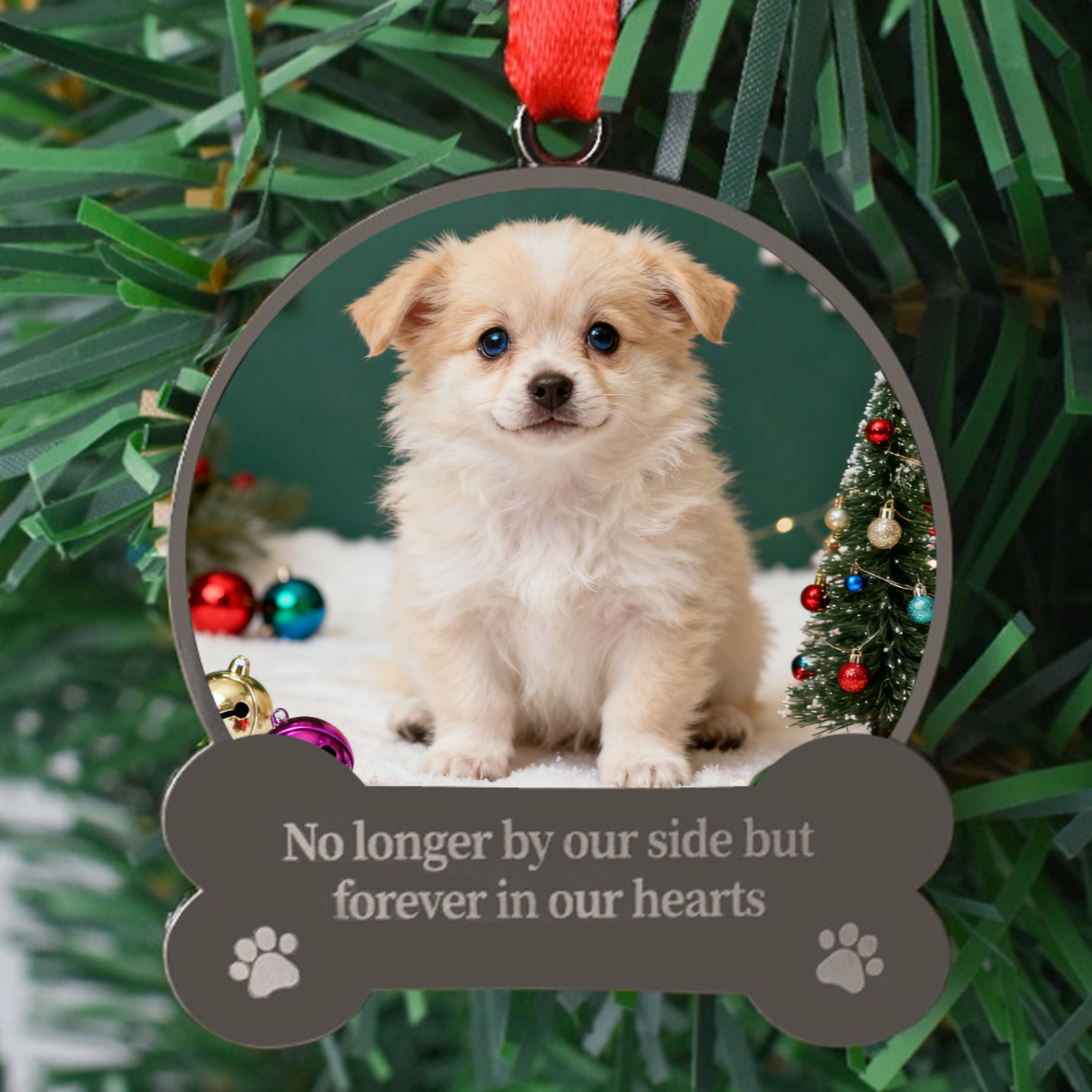Personalized Pet Photo Ornament Keepsake, Gift for a Loved One, Meaningful Christmas Tree Gift