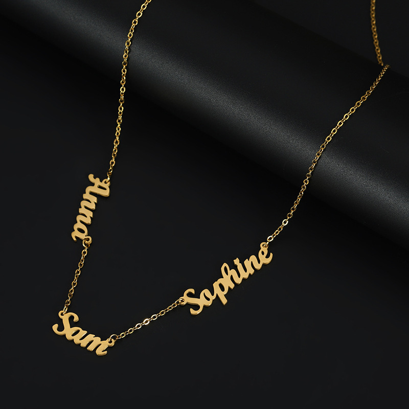 Personalized Titanium Steel Clavicle Chain, Custom With Names Quantity, A Perfect Gift For Her, Anniversary or Birthday Gift.