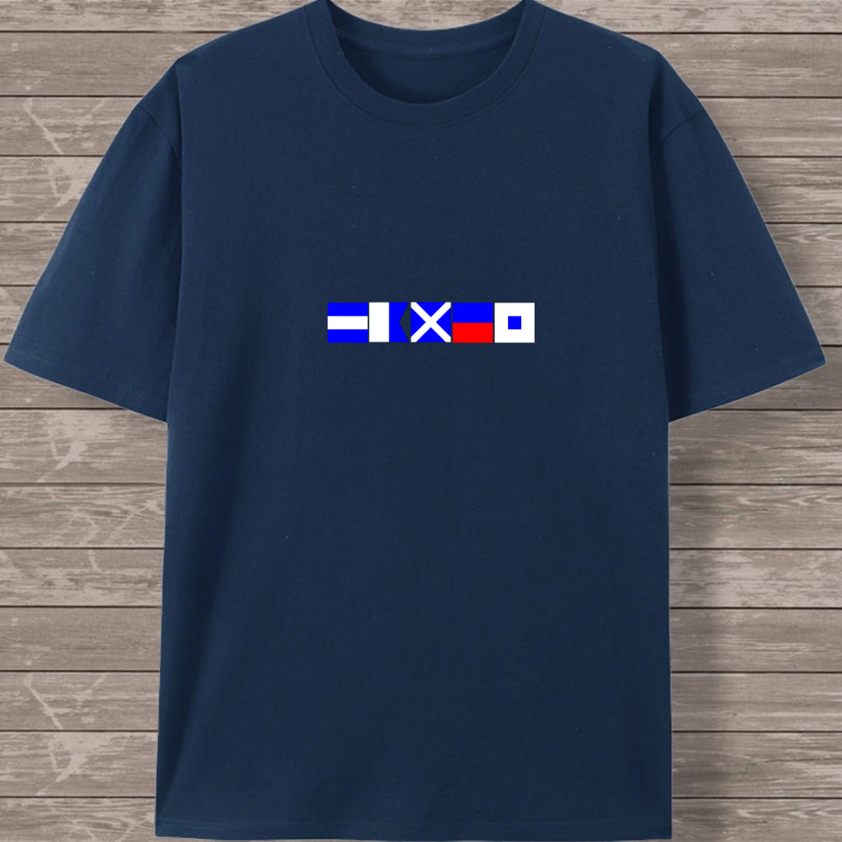 Personalized Cotton Nautical Signal Flag T-Shirt, Spell Any Name in Maritime Flags, Unique Gift for Him or Her