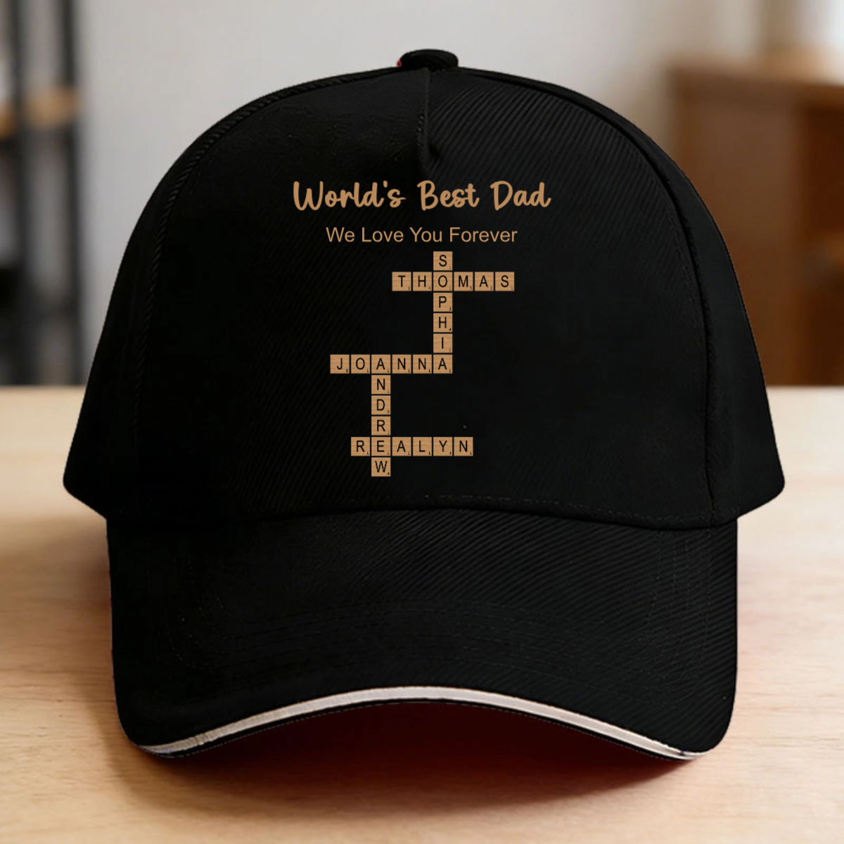 Brothers & Sisters Crossword Hat, Gift for Siblings, Perfect for Family Reunion, Birthday, Christmas