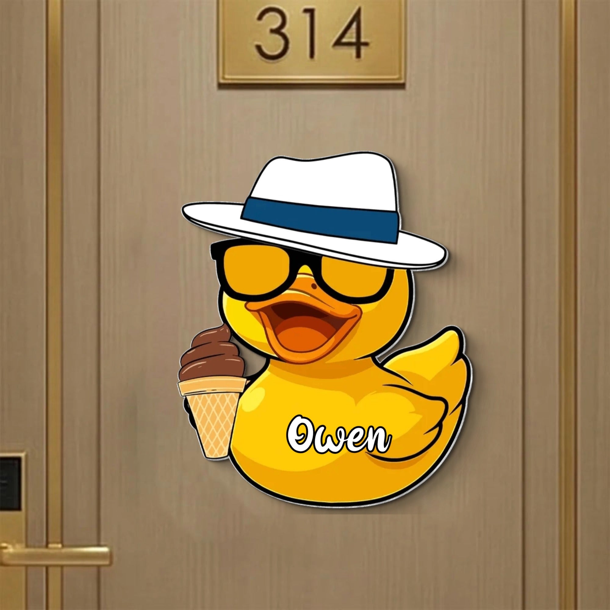 Personalized Cruise Duck Magnet Door Sign, Customizable Duck Design & Name (Choose Font Style), Gift for Travelers, Friends, Family | Perfect for Cruises, Vacations, Holidays