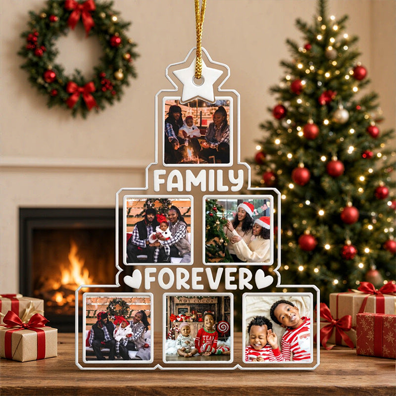 Custom Photo Family Is The Greatest Christmas Gift - Family Personalized Custom Ornament - Acrylic Custom Shaped - Christmas Gift For Family