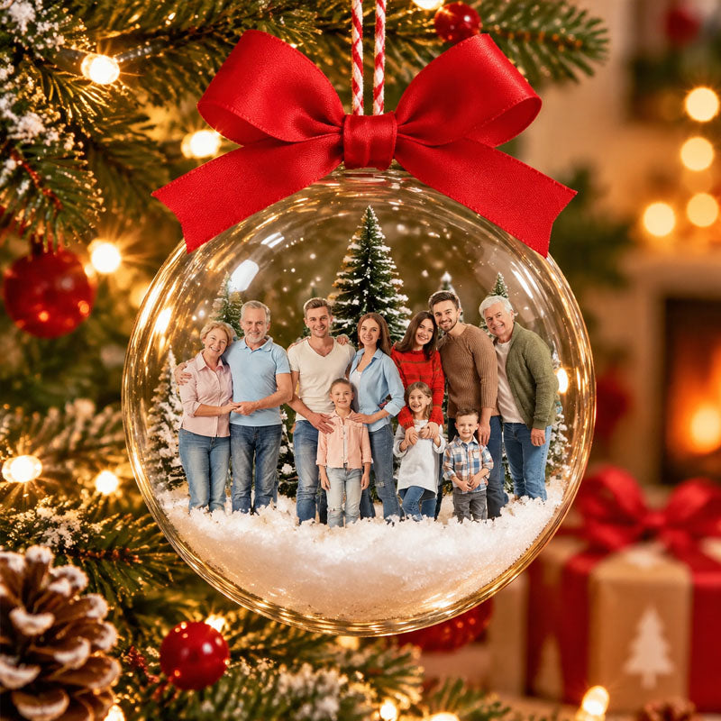 Personalized 3D Acrylic Sphere Ornaments, Custom Photo Keepsakes, Special Gift for Family, Friends and Couples