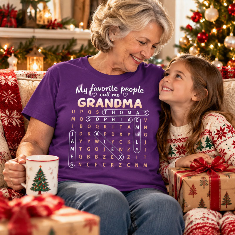Personalized "Grandkids Make Life Grand" Shirt, Thoughtful Family Gift for Thanksgiving, Christmas and Mother's Day