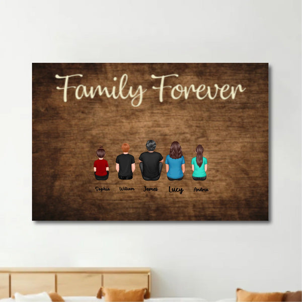 Personalized Brothers & Sisters Forever Poster or Canvas Perfect Gift for Siblings, Family, Memorial Keepsake